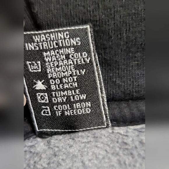 Avirex Men's‎ Black and Grey Hooded Sweater, Size XL Vintage - Picture 10 of 10